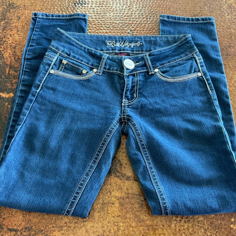 Bubblegum Straight Leg Denim Jeans. Blue. Size 7/8